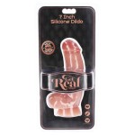 GET REAL - SILIKONOWY DILDO 18 CM W KULKACH SKORA